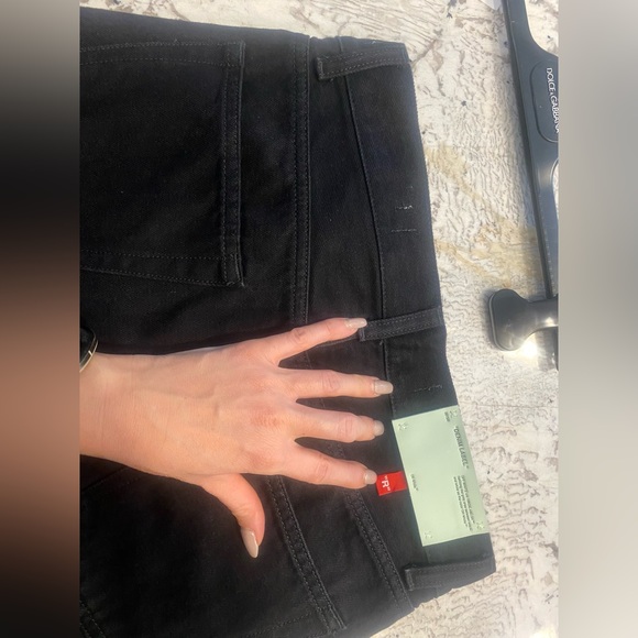 🔥NEW🔥STUNNING!!! OFF-WHITE Denim Label “WOMAN” Black Denim with Embroidered - Picture 11 of 14